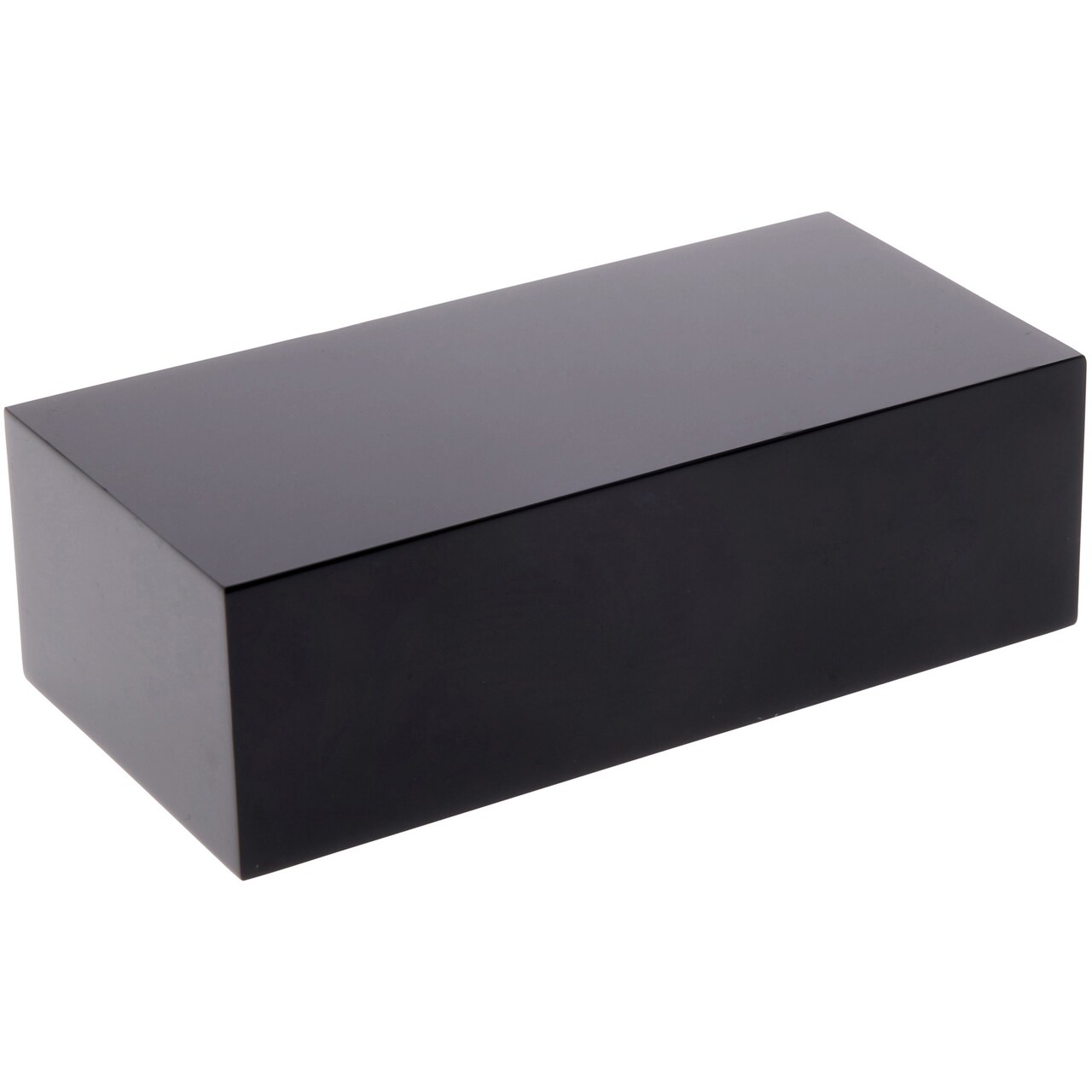 Plymor Black Polished Acrylic Rectangular Display Block, 1" H x 1.5" W x 3" D